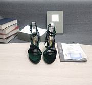 TOM FORD Velvet Ankle-strap Wedge Sandals In Forest - 4