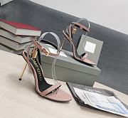 Tom Ford Women's Pink Padlock 85 Naked Pointy Sandals In Calf Leather  - 3