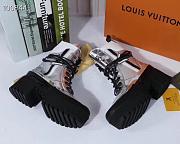 Louis Vuitton Silver Leather Spaceship Laureate Platform Desert Boots - 6