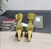 TOM FORD MIRROR LEATHER BUCKLE ANKLE STRAP SANDAL GOLD W3072T-LCL234 - 5