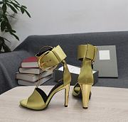 TOM FORD MIRROR LEATHER BUCKLE ANKLE STRAP SANDAL GOLD W3072T-LCL234 - 4