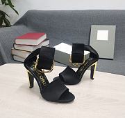 TOM FORD LEATHER BUCKLE ANKLE STRAP SANDAL BLACK W3072T-LCL002 - 4
