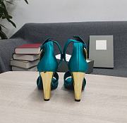 TOM FORD SATIN BUCKLE ANKLE STRAP SANDAL AQUA W3072T-TSA001 - 4