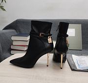 TOM FORD LEATHER PADLOCK ANKLE BOOT BLACK W2959T-LCL002 - 6