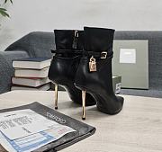 TOM FORD LEATHER PADLOCK ANKLE BOOT BLACK W2959T-LCL002 - 5