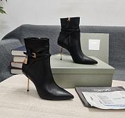 TOM FORD LEATHER PADLOCK ANKLE BOOT BLACK W2959T-LCL002 - 4