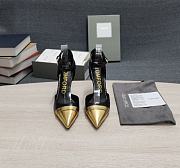 TOM FORD metallic-toe cap leather pumps 122W3033TLCL225 - 3