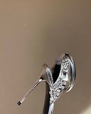 TOM FORD Metallic Crystal Ankle-tie Sandals In White - 4
