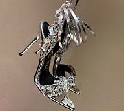 TOM FORD Metallic Crystal Ankle-tie Sandals In White - 3
