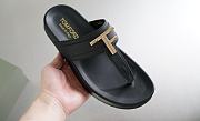 Tom Ford Men's Black Leather Sandals - 2