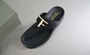 Tom Ford Men's Black Leather Sandals - 4