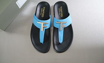 Tom Ford Men's Bue Leather Sandals