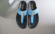 Tom Ford Men's Bue Leather Sandals - 4