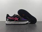 A Bathing Ape Bape Sta Black Grey Pink Suede - 6