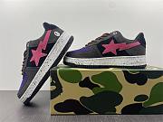 A Bathing Ape Bape Sta Black Grey Pink Suede - 3