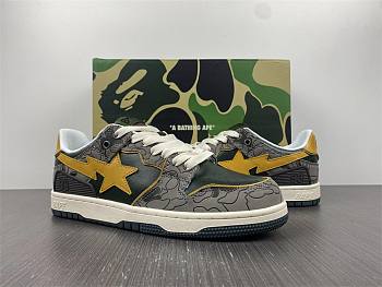 A Bathing Ape Bape SK8 Sta Grey Mustard Yellow