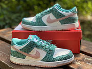 Nike Dunk Low Snakeskin Washed Teal Bleached Coral DR8577-300 - 2