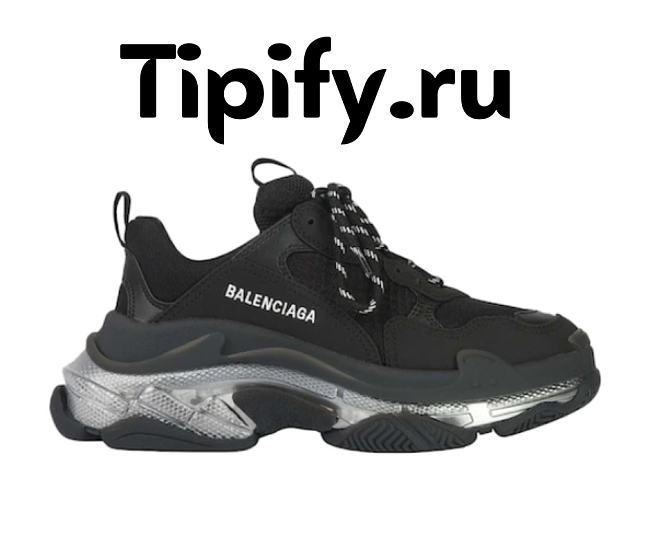 Balenciaga Triple S Clear Sole Black Ivory (W) 544351W2FB21001 - 1