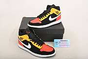 Air Jordan 1 Mid Black Amarillo Orange 852542-087 - 6