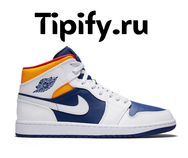 Air Jordan 1 Mid Royal Blue Laser Orange  554724-131 - 1