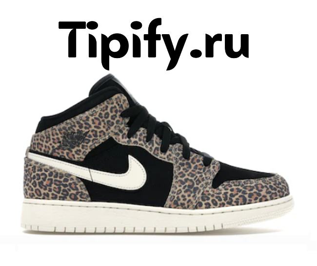 Air Jordan 1 Mid SE Leopard (GS) BQ6931-021 - 1