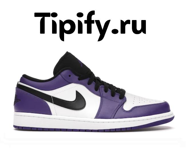 Air Jordan 1 Low Court Purple White 553558-500 - 1