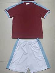 West Ham Away Kids Adult Soccer Kits Uniforms In Red - 3