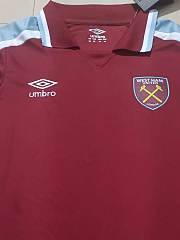 West Ham Away Kids Adult Soccer Kits Uniforms In Red - 2