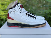 Air Jordan 2 Retro High SP Off-White White Red Custom - 1