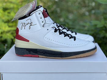 Air Jordan 2 Retro High SP Off-White White Red Custom