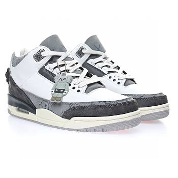 KAWS x Air Jordan 3 White Grey Black