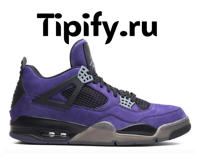 Travis Scott x Air Jordan 4 Purple Suede - Black Midsole - 1