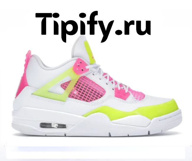 Air Jordan 4 Retro White Lemon Pink (GS) CV7808-100  - 1