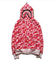 BAPE ABC Camo Shark Full Zip Hoodie Pink - 1