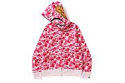 BAPE ABC Camo Shark Full Zip Hoodie Pink - 5