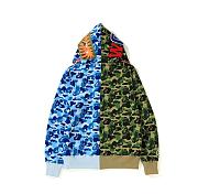 BAPE ABC Separate Shark Full Zip Hoodie Green/Blue - 5