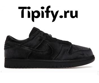 Nike Dunk Low Dover Street Market Triple Black Velvet DH2686-002