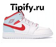 AIR Jordan 1 Mid White Topaz Mist (GS) 555112-104 - 1