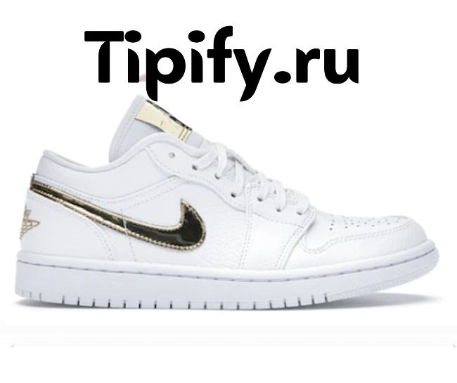 Air Jordan 1 Low White Metallic Gold CZ4776-100 - 1