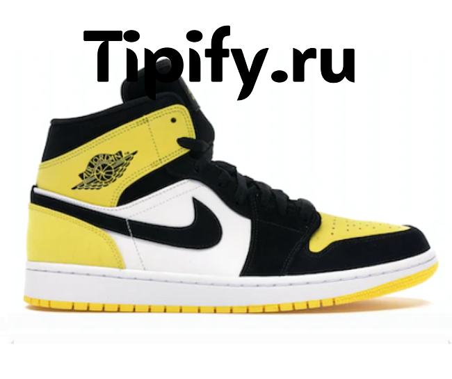 Air Jordan 1 Mid Yellow Toe Black 852542-071 - 1