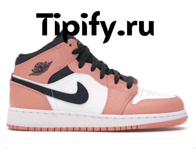 Air Jordan 1 Mid Pink Quartz (GS) 555112 603 - 1