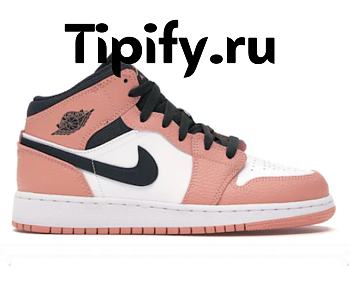 Air Jordan 1 Mid Pink Quartz (GS) 555112 603