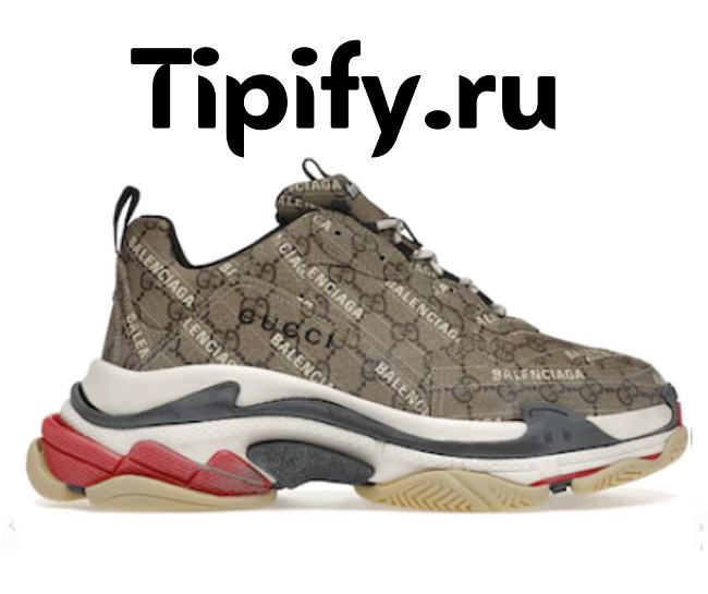 Gucci x Balenciaga The Hacker Project Triple S Beige  681066ULZ10 9795 - 1