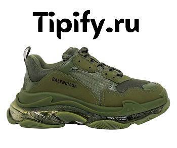 Balenciaga Triple S Clear Sole Dark Green 541624 W2GA1 2325