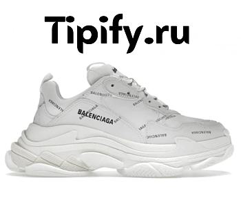 Balenciaga Triple S Allover Logo White (W) 524039W2FA19010