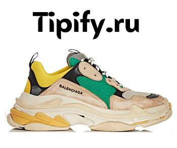 Balenciaga Triple S Beige Green Yellow 483513 W06E3 7070