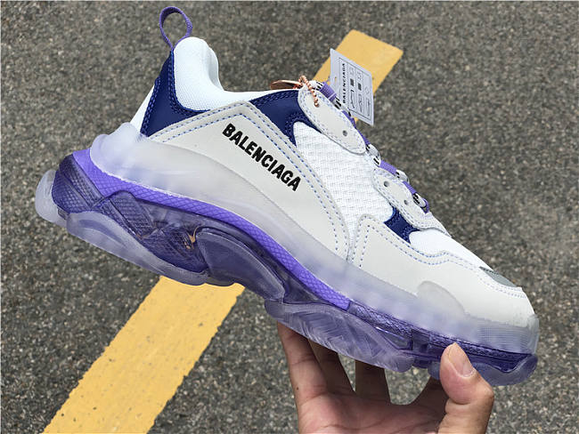 Balenciaga Triple S Clear Sole White Purple 544351-W09E1-1322 - 1