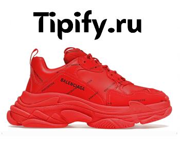 Balenciaga Triple S Allover Logo Red 536737W2FA16010