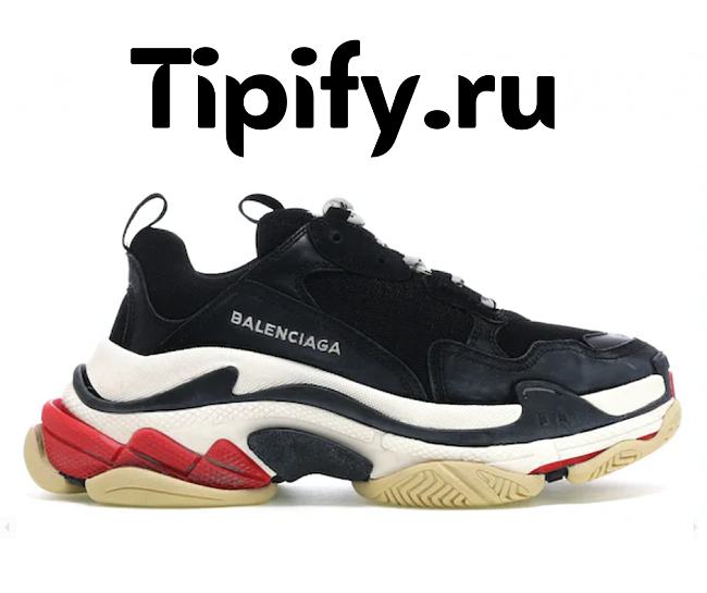 Balenciaga Triple S Black White Red 483513-W06E1-1000 - 1