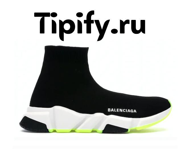 Balenciaga Speed Trainer Black White Neon 2019 (W) 551185 W05G0 1000 - 1